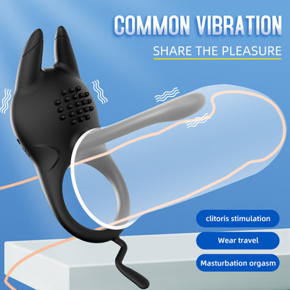 Silicone Vibrating Ring Masturbation Device Adult Sex Toy